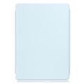For Samsung Galaxy Tab A9+ 360 Rotation Transparent Smart Leather Case with Keyboard(Sky Blue)