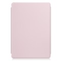 For Samsung Galaxy Tab A9+ 360 Rotation Transparent Smart Leather Case with Keyboard(Pink)