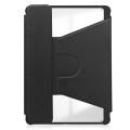 For Samsung Galaxy Tab A9+ 360 Rotation Transparent Smart Leather Case(Black)