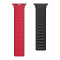 For Apple Watch SE 2022 44mm Magnetic Loop Silicone Watch Band(Black Red)