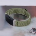 For Fitbit Inspire 3 Buckle Wave Braided Nylon Watch Band(Army Green)