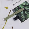 For Fitbit Inspire 3 Buckle Wave Braided Nylon Watch Band(Army Green)