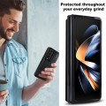 For Samsung Galaxy Z Fold3 Full Coverage Fold Double Buckle PU Phone Case(Black)
