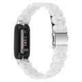 For Fitbit Inspire 3 Oval Resin Replacement Watch Band(White)