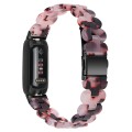 For Fitbit Inspire 3 Oval Resin Replacement Watch Band(Tortoise Flower)