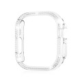 For Apple Watch Ultra 2 / Ultra 49mm Double Row Diamond Hollow PC Watch Case(Transparent)