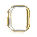 For Apple Watch Ultra 2 / Ultra 49mm Double Row Diamond Hollow PC Watch Case(Gold)
