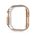 For Apple Watch Ultra 2 / Ultra 49mm Double Row Diamond Hollow PC Watch Case(Rose Gold)