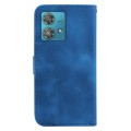 For Motorola Edge 40 Neo 7-shaped Embossed Leather Phone Case(Blue)