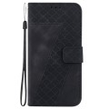 For Motorola Edge 40 Neo 7-shaped Embossed Leather Phone Case(Black)