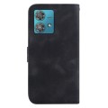 For Motorola Edge 40 Neo 7-shaped Embossed Leather Phone Case(Black)
