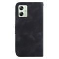 For Motorola Moto G54 7-shaped Embossed Leather Phone Case(Black)