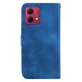 For Motorola Moto G84 7-shaped Embossed Leather Phone Case(Blue)