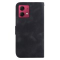 For Motorola Moto G84 7-shaped Embossed Leather Phone Case(Black)