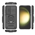 For Samsung Galaxy S24+ 5G Sliding Camshield TPU + PC Shockproof Phone Case with Holder(Black)