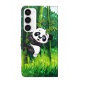 For Samsung Galaxy S24 5G 3D Painting Pattern Flip Leather Phone Case(Bamboo Panda)