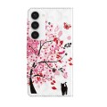For Samsung Galaxy S24+ 5G 3D Painting Pattern Flip Leather Phone Case(Cat Under The Tree)