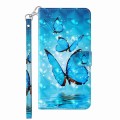 For Samsung Galaxy S24+ 5G 3D Painting Pattern Flip Leather Phone Case(Three Butterflies)