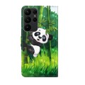 For Samsung Galaxy S24 Ultra 5G 3D Painting Pattern Flip Leather Phone Case(Bamboo Panda)