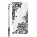 For Samsung Galaxy S24 Ultra 5G 3D Painting Pattern Flip Leather Phone Case(Diagonal Black Flower)