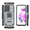 For Xiaomi Redmi Note 12S 4G Global Sliding Camshield TPU + PC Shockproof Phone Case with Holder(Gre