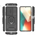 For Xiaomi Redmi Note 13 5G Sliding Camshield TPU + PC Shockproof Phone Case with Holder(Black)