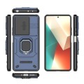 For Xiaomi Redmi Note 13 5G Sliding Camshield TPU + PC Shockproof Phone Case with Holder(Blue)