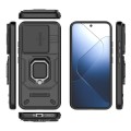 For Xiaomi 14 Sliding Camshield TPU + PC Shockproof Phone Case with Holder(Black)