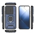 For Xiaomi 14 Sliding Camshield TPU + PC Shockproof Phone Case with Holder(Blue)