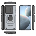 For Xiaomi Redmi K70 5G Sliding Camshield TPU + PC Shockproof Phone Case with Holder(Grey)