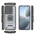 For Xiaomi Redmi K70E 5G Sliding Camshield TPU + PC Shockproof Phone Case with Holder(Grey)