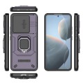 For Xiaomi Redmi K70E 5G Sliding Camshield TPU + PC Shockproof Phone Case with Holder(Purple)