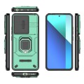 For Xiaomi Redmi Note 13 4G Global Sliding Camshield TPU + PC Shockproof Phone Case with Holder(Gree
