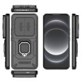 For Xiaomi 14 Ultra Sliding Camshield TPU + PC Shockproof Phone Case with Holder(Black)