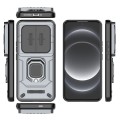 For Xiaomi 14 Ultra Sliding Camshield TPU + PC Shockproof Phone Case with Holder(Grey)