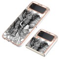 For Samsung Galaxy Z Flip3 5G Electroplating Marble Dual-side IMD Phone Case(Totem Elephant)