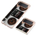 For Samsung Galaxy Z Flip3 5G Electroplating Marble Dual-side IMD Phone Case(Retro Radio)
