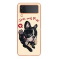 For Samsung Galaxy Z Flip3 5G Electroplating Marble Dual-side IMD Phone Case(Lucky Dog)
