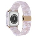 For Apple Watch Ultra 2 / Ultra 49mm Printed Resin PC Watch Band Case Kit(Pink Flower)
