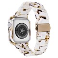 For Apple Watch Series 9 / 8 / 7 41mm Printed Resin PC Watch Band Case Kit(Nougat Color)