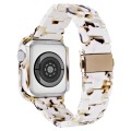 For Apple Watch Series 9 / 8 / 7 45mm Printed Resin PC Watch Band Case Kit(Nougat Color)