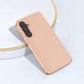 For Samsung Galaxy S23 FE 5G Nano Electroplating Genuine Leather + PC Litchi Texture Phone Case(Pink