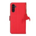 For Samsung Galaxy A15 Side-Magnetic TJ Genuine Leather RFID Phone Case(Red)