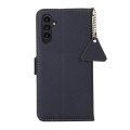 For Samsung Galaxy A15 Side-Magnetic TJ Genuine Leather RFID Phone Case(Blue)