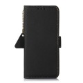 For Samsung Galaxy S24 Ultra Side-Magnetic TJ Genuine Leather RFID Phone Case(Black)