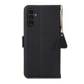 For Samsung Galaxy S24 Side-Magnetic TJ Genuine Leather RFID Phone Case(Black)