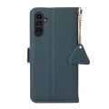 For Samsung Galaxy S24 Side-Magnetic TJ Genuine Leather RFID Phone Case(Green)