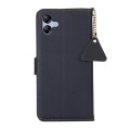 For Samsung Galaxy A05 Side-Magnetic TJ Genuine Leather RFID Phone Case(Blue)