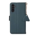 For Samsung Galaxy A25 5G Global Side-Magnetic TJ Genuine Leather RFID Phone Case(Green)