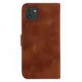 For Samsung Galaxy A03 160mm 7-shaped Embossed Leather Phone Case(Brown)